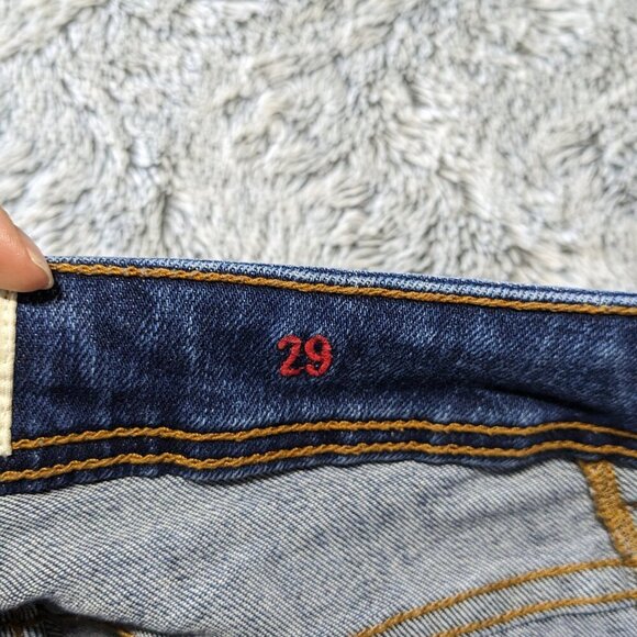 Sezane Blue Jeans Perfect Slim 7/8 Dark Blue Skinny Size 29 - Picture 11 of 13